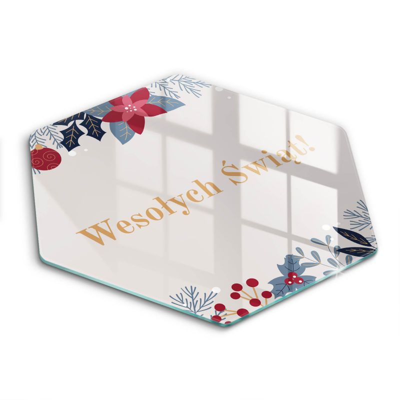 Szklana deska do krojenia Wallfluent h40 cm Boże Narodzenie: Wesołych Świąt 1 szt.
