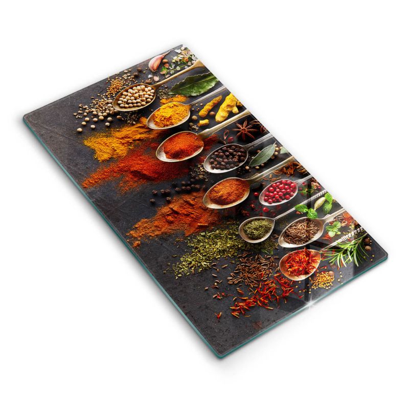 Szklana deska do krojenia Wallfluent 30x52 cm Łyżki z przyprawami 1 szt.