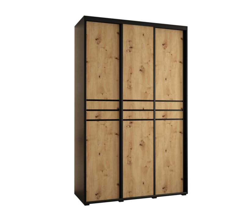 Szafa przesuwna Abiks DAVOS 10 wysoka szer.150cm czarny/artisan/czarny 1szt.