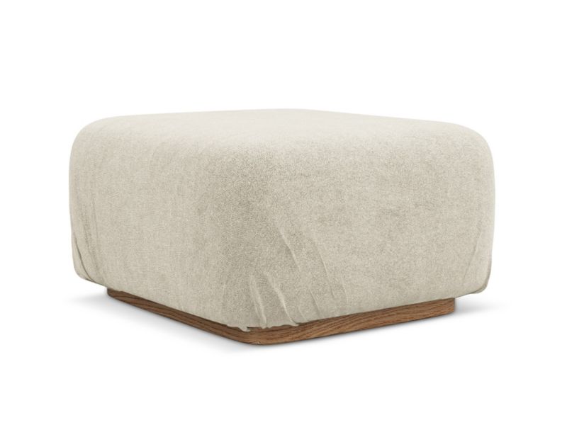 Pufa LaMiaSofa Catania z tkaniny bouclé 83x41 cm jasny beż 1 szt.