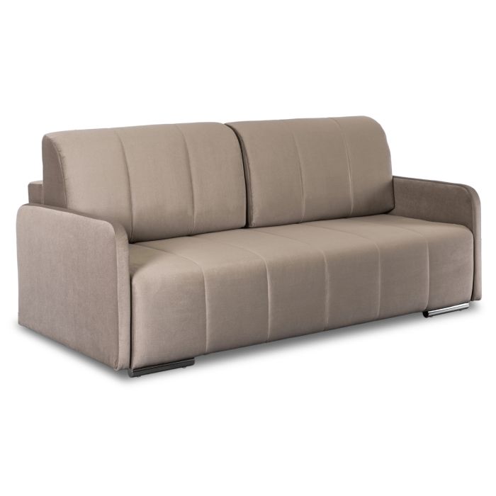 Sofa Ibiza Mebel Elite Rozkładana z Funkcją Spania i Pojemnikiem Beżowa 1 szt