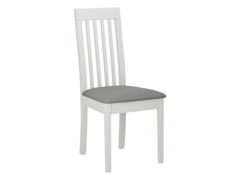 Krzesło MIRJAN 24 tapicerowane Roma IX biały/szara plecionka 1 szt.