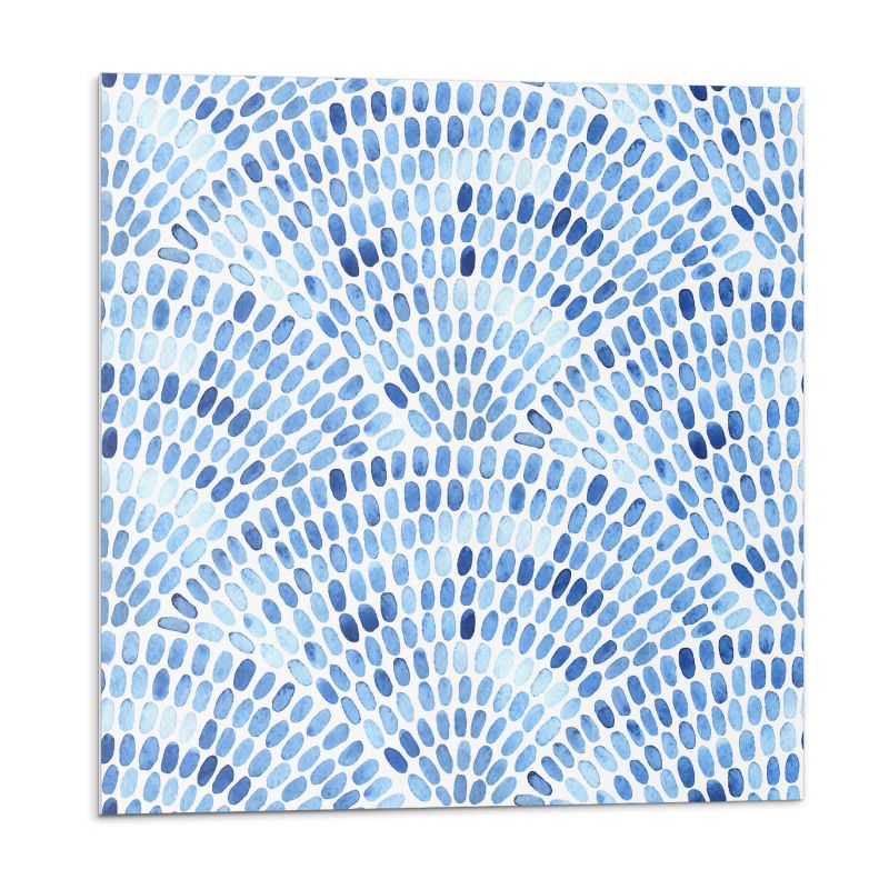 Kafelki samoprzylepne Wallfluent 50x50 cm Akwarelowe fale w kolorach 4 szt.