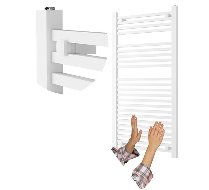 Grzejnik Łazienkowy Granitan Bergen 120/60cm Biały Kaloryfer Drabinkowy 1kpl.