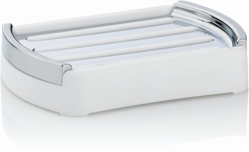 Mydelniczka stojąca Kela Marta biała, tworzywo, 12,5x9,5x2,5 cm, 1 szt.