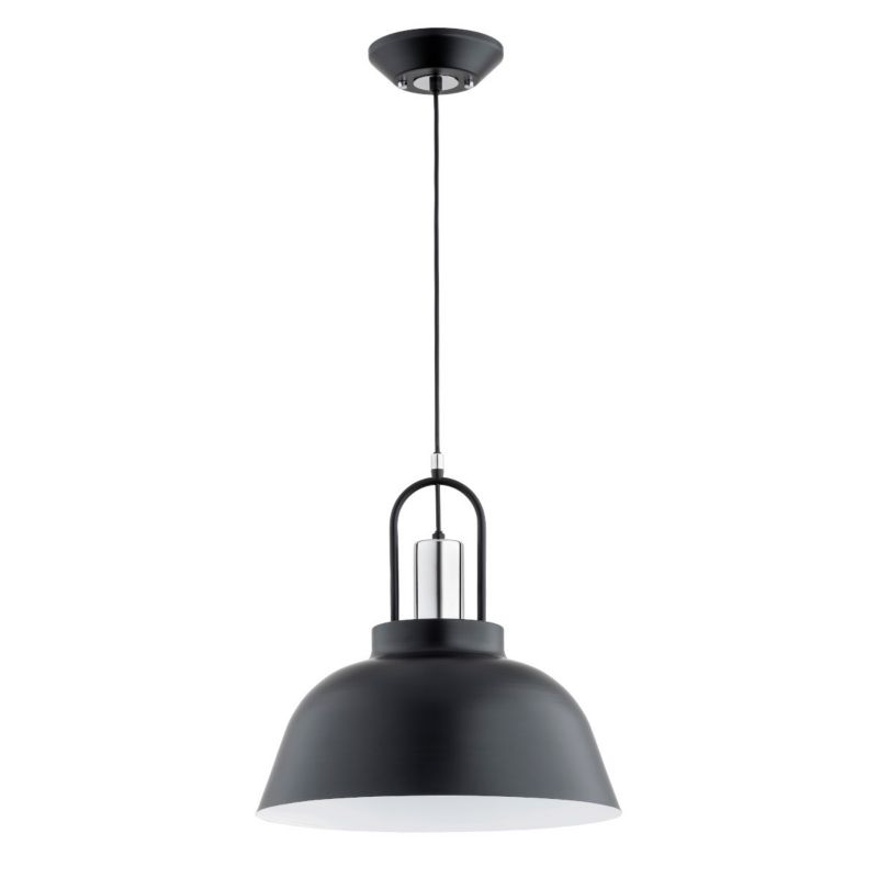 Lampa wisząca Alfa Mirave 3126 czarna-chromowana do kuchni 1xE27 x 15W 1 szt.