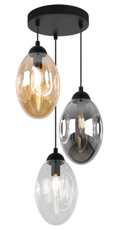 Lampa sufitowa wisząca Light Home LH Vigo 3x E14 60W okrągły 19cm multikolor 1szt.