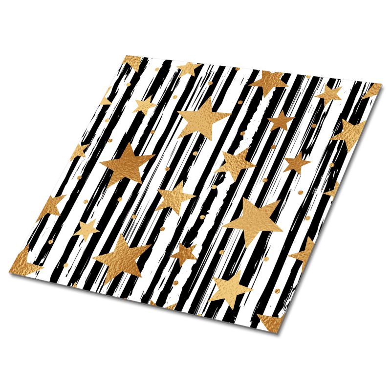 Kafelki samoprzylepne Tulup 30x30 cm linie i gwiazdy 9 szt.