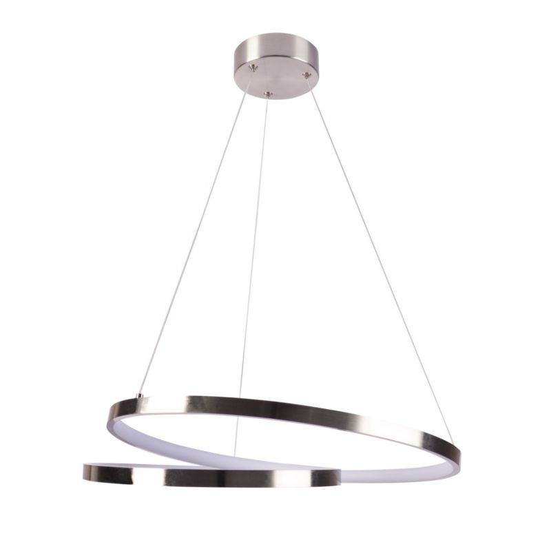 Lampa wisząca Polux Zefira 8045 nikiel nowoczesna wbudowany LED 40W 1 szt.