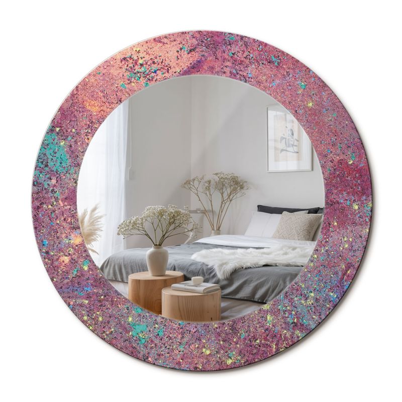 Lustro Wiszące ArtPrintCave 50 cm Festiwal Kolorów Ramka z Nadrukiem do Sypialni 1 szt.