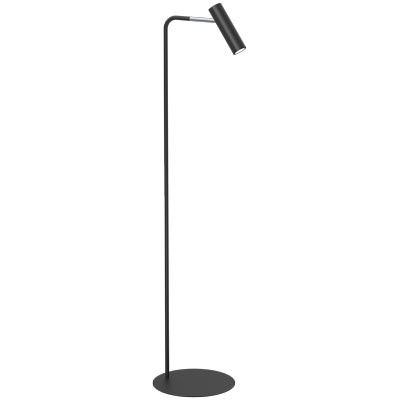 Lampa podłogowa stojąca Luminex Axion czarny mat-chromowana nowoczesna 1 x GU10 x 8W wym: 159 x 34 x 34 cm - 1 szt.