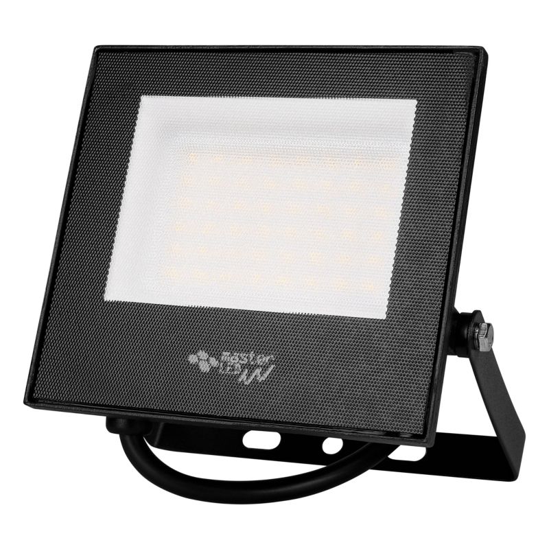 Naświetlacz LED MasterLED Tiga 30W IP65 neutralna biel 4500K lampa halogen czarny 1 szt.