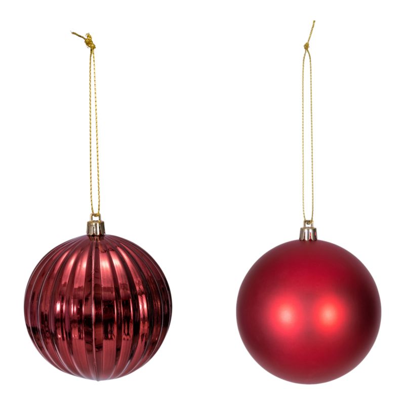 Bombki 10 cm 4 sztuki czerwone