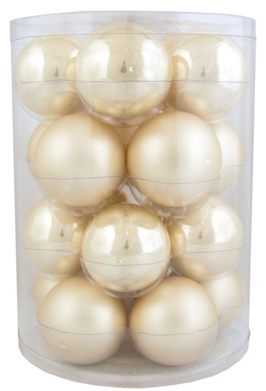 Bombki gładkie Vitbis 6 cm szampan 20 szt.