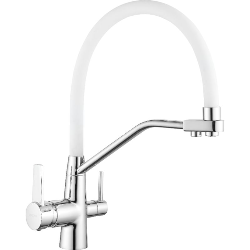 Bateria kuchenna stojąca Mexen Duo chrom/biała 1 szt.