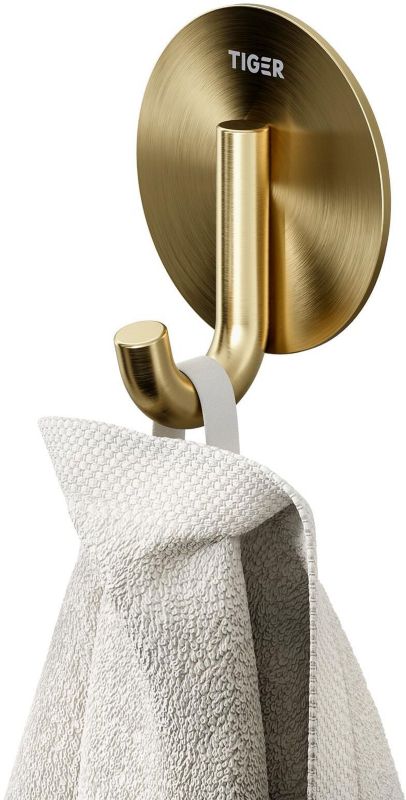 Wieszak na ręcznik Tiger Classic Złoty szczotkowany 3M montaż 1 kg nośność 1 szt.