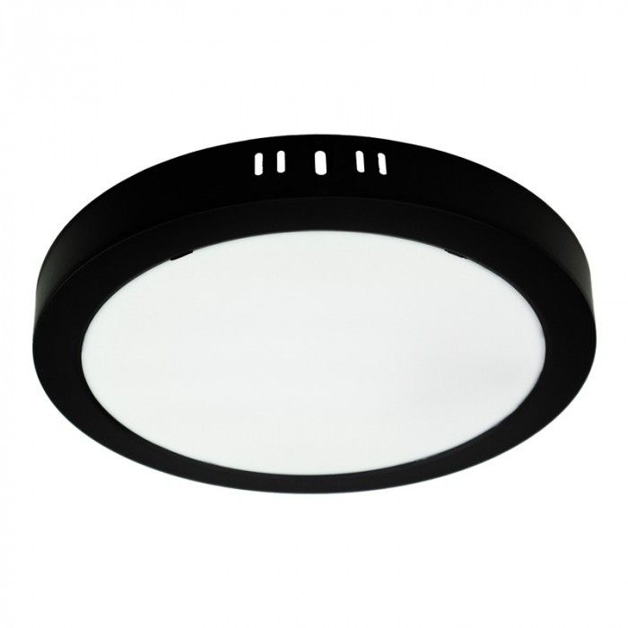 Reflektor sufitowy Ecolight Downlight czarny-klosz mleczny LED 24W 4000K 2640lm IP20 wym: 3,1 x 29 x 29,5 cm - 1 szt.
