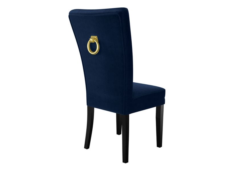 Krzesło MIRJAN 24 S67 czarny + granatowy + kołatka złota 1 szt.