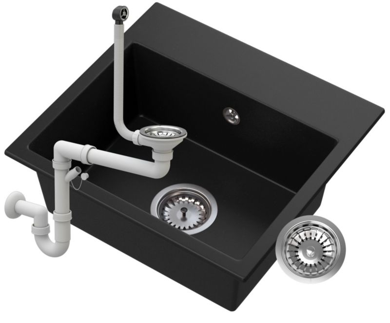 Zlewozmywak Granitowy Granitan Milos z Syfonem 1kpl.