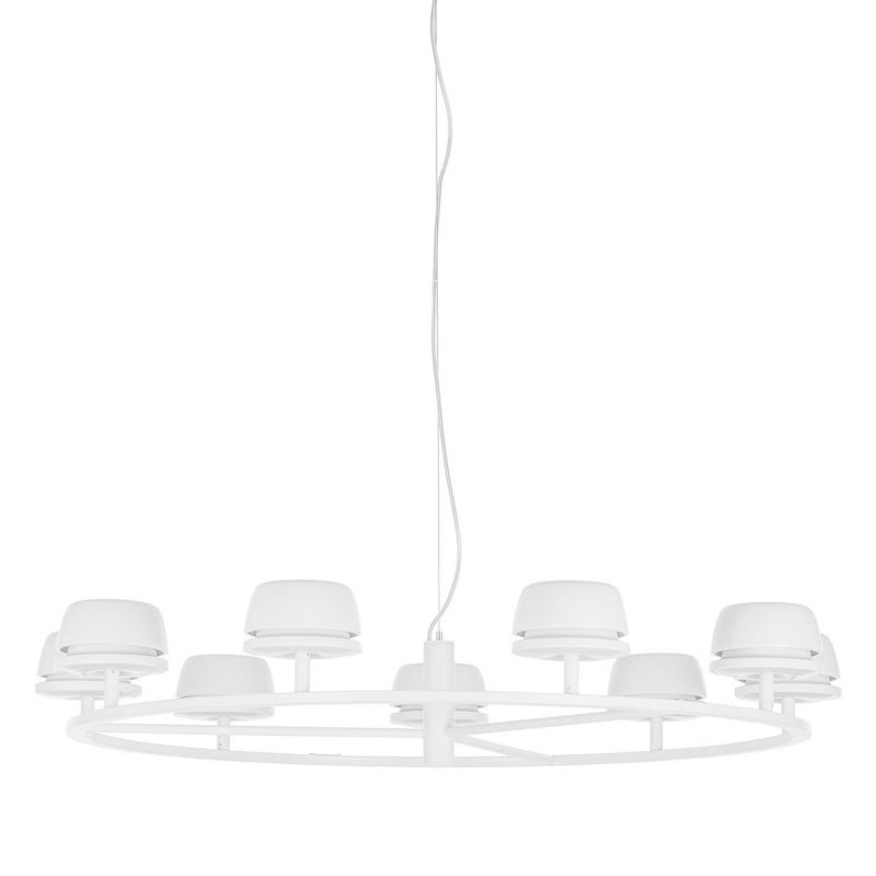 Żyrandol Italux Miranda 9656 biały nowoczesny wbudowany LED 56W 1 szt.