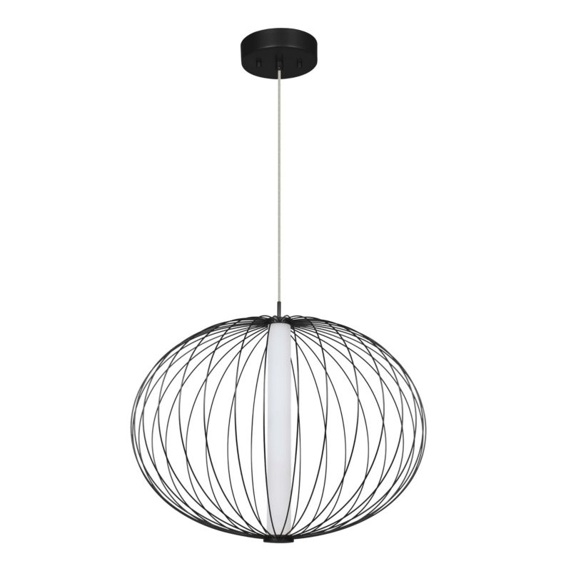 Lampa sufitowa wisząca Light Prestige Treviso 0423 czarno-biała szerokość 40 cm wbudowany LED 18W 1 szt.