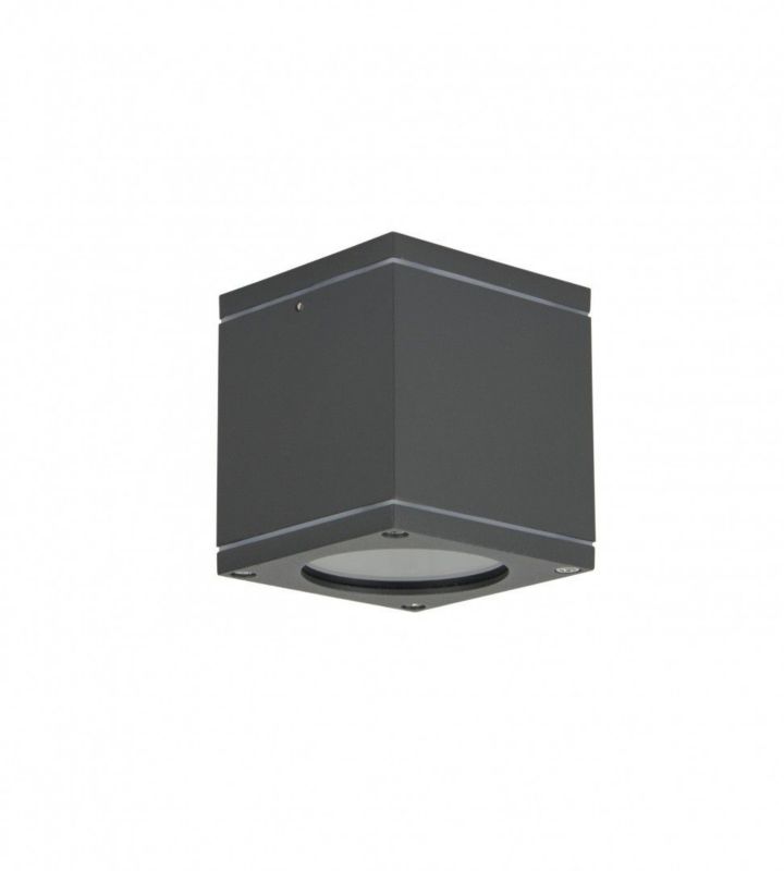 Lampa sufitowa zewnętrzna SU-MA Adela ciemnoszara 1 x GU10 x 10W IP54 wym: 9,5 x 8,7 x 8,7 cm - 1 szt.