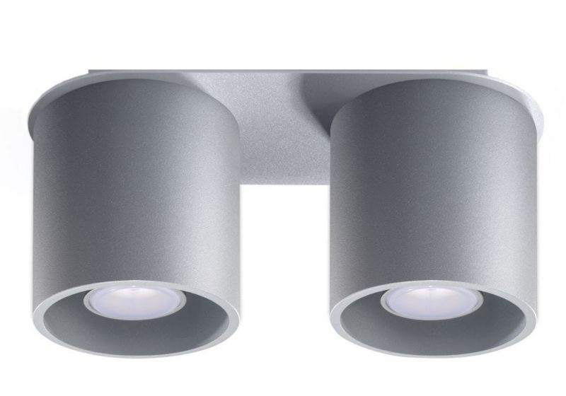 Spot Sollux Lighting Orbis szary 2 x GU10 x 40W IP20 wym: 26 x 10 cm - 1 szt.