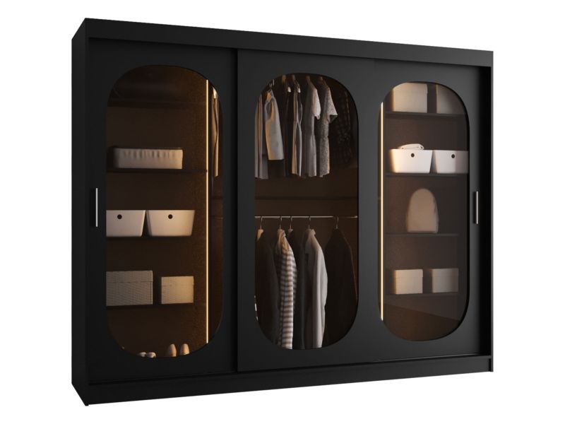 Szafa z oświetleniem MIRJAN 24 Bahrajn 250 czarny 1 szt.