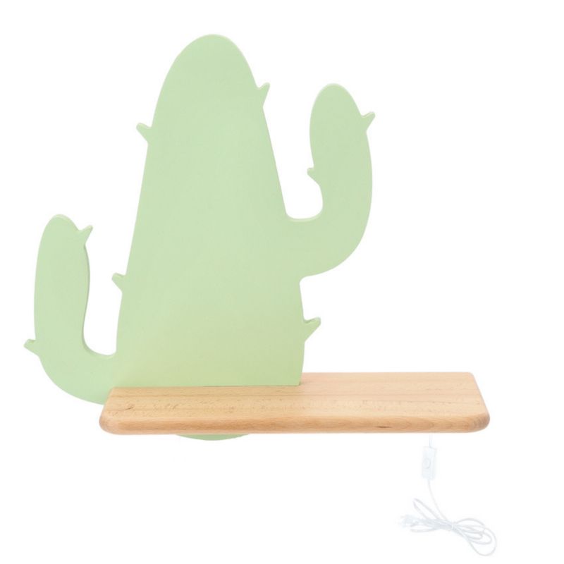 Kinkiet Candellux Cactus zielony-jasne drewno LED 4W 4000K 200lm IP20 wym: 29,5 x 33 x 12 cm - 1 szt.