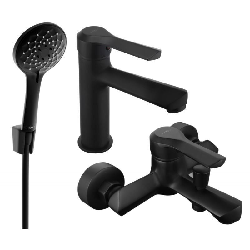 Zestaw wannowy Mexen Sabre czarny 1 szt.