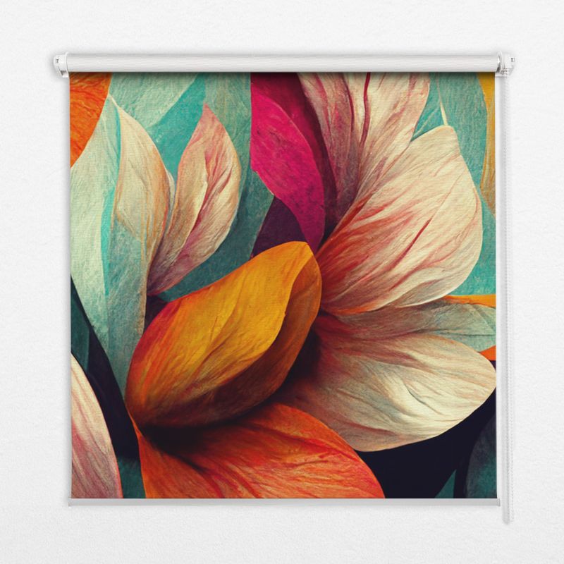 Wolnowisząca roleta zaciemniająca Tulup 60x140 cm Kwiaty 1 szt.