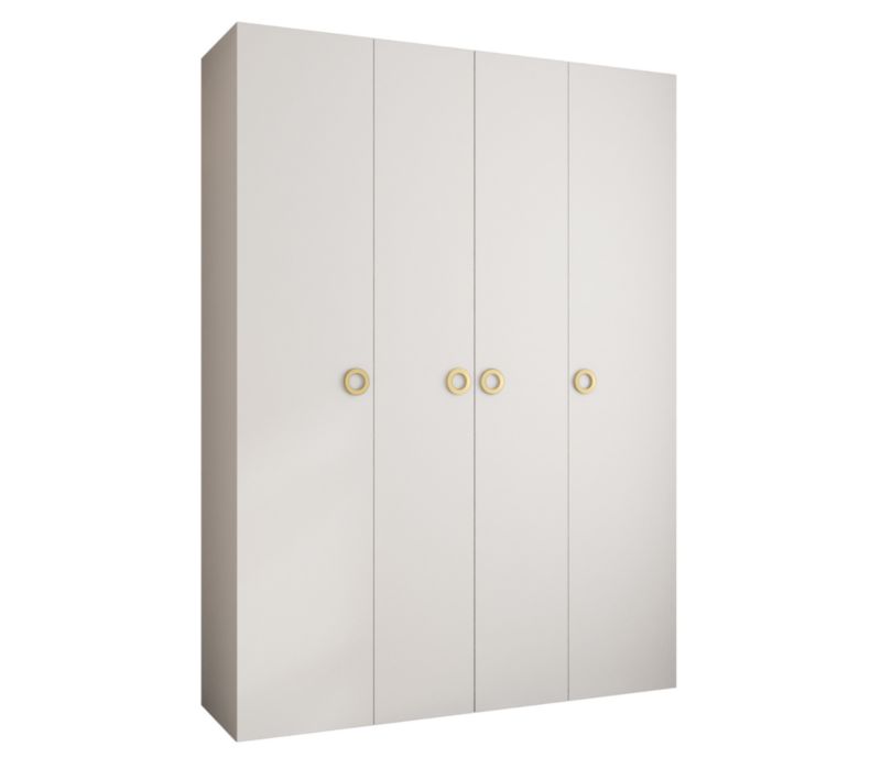 Szafa czterodrzwiowa wysoka 40 Abiks Como 1 180 biały+złoty 1 szt.