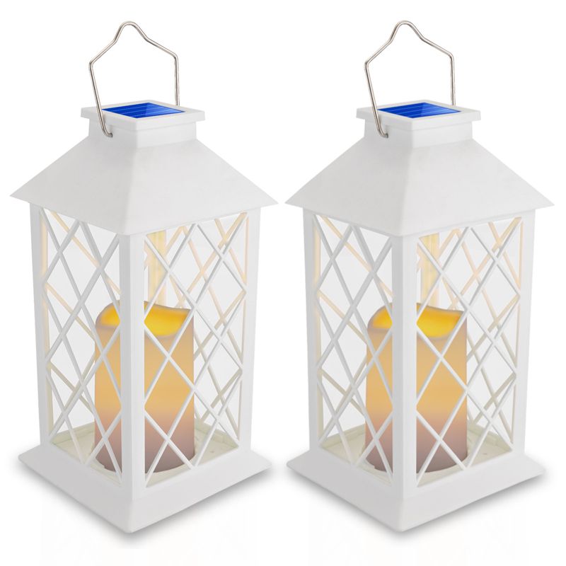 Lampa Solarna Lumiled Ogrodowa Latarnia LED Stojąca IP44 Wisząca Latarenka 2 szt.