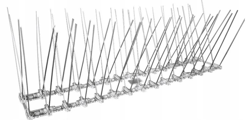 Kolce przeciw ptakom 4ROOF 35,5 cm - 2 sztuki na ptaki dwurzędowe super gęste skuteczne bezpieczne ochrona 1 komplet
