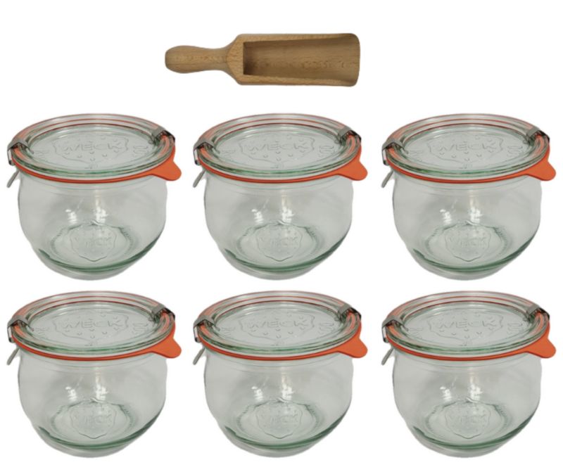 Słoiki MODO24 Weck 580 ml fi 100 tulip szklane wieka gumki 6 kpl.