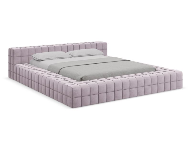 Łóżko LaMiaSofa Akela z weluru 160x200 lawendowy 1 szt.