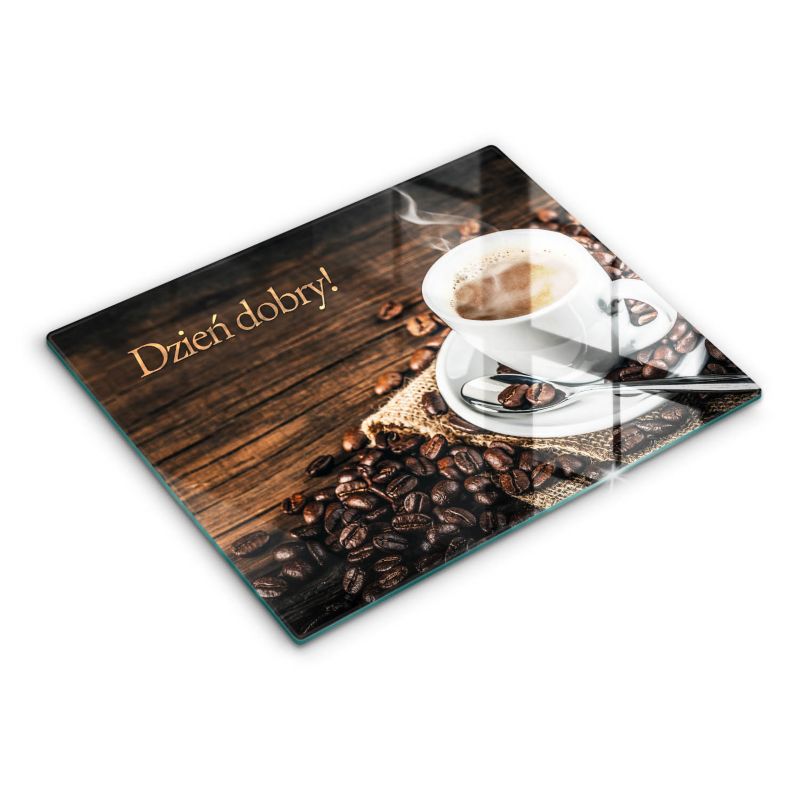 Szklana deska do krojenia Wallfluent 40x52 cm Napis: Dzień dobry 1 szt.