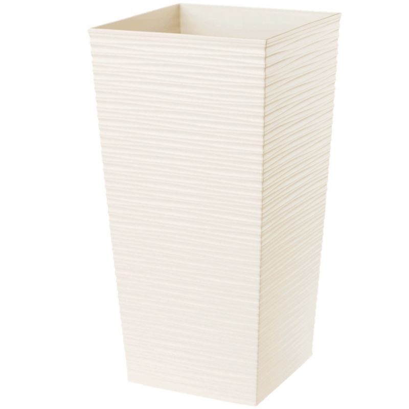 Doniczka KADAX Donica Z Wkładem Osłonka Kwietnik Wysoka Ogrodowa Kremowa 19x36cm 1 szt.