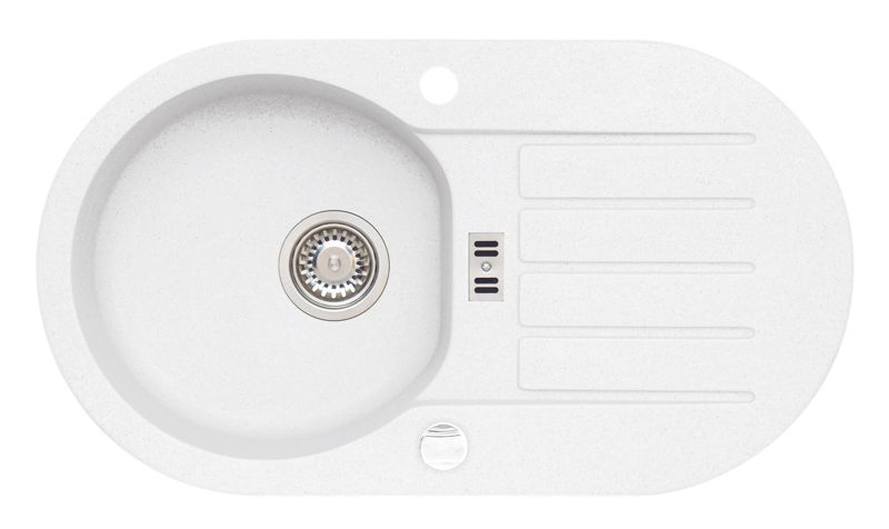 Zlewozmywak granitowy Alveus Niagara 40 kol. 11 biały (78x43,5cm) 1-komorowy 1szt.