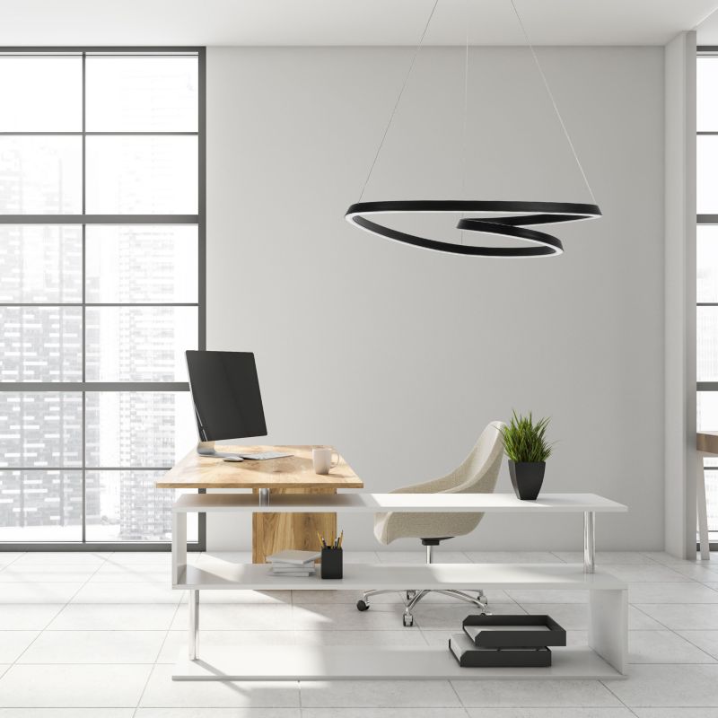 Lampa Sufitowa Wisząca Toolight Led App796-Cp Loop Czarny