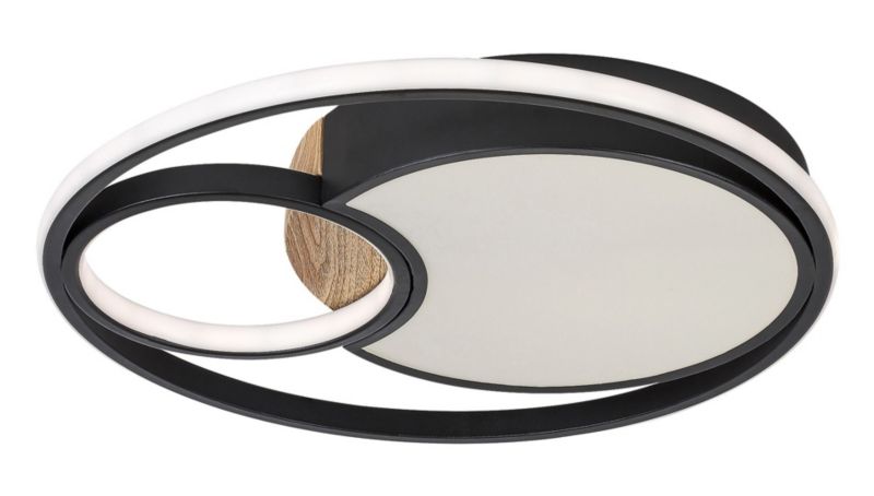 Plafon sufitowy lampa Rabalux Leola czarno-biały LED 81W 3000K-6000K 3800lm IP20 wym: 7,5 x 48 x 48 cm metal - 1 szt.