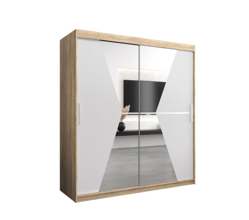 Szafa przesuwna Garderoba Abiks MAROKO 180 sonoma/biały 1 szt.