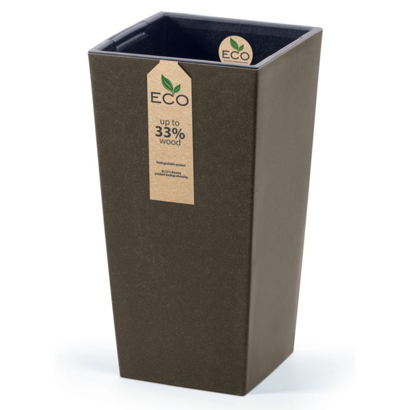 Donica EDANTI Ogrodowa 19,5 cm Na Taras Do Domu Eco Wood Kawa 1 szt.