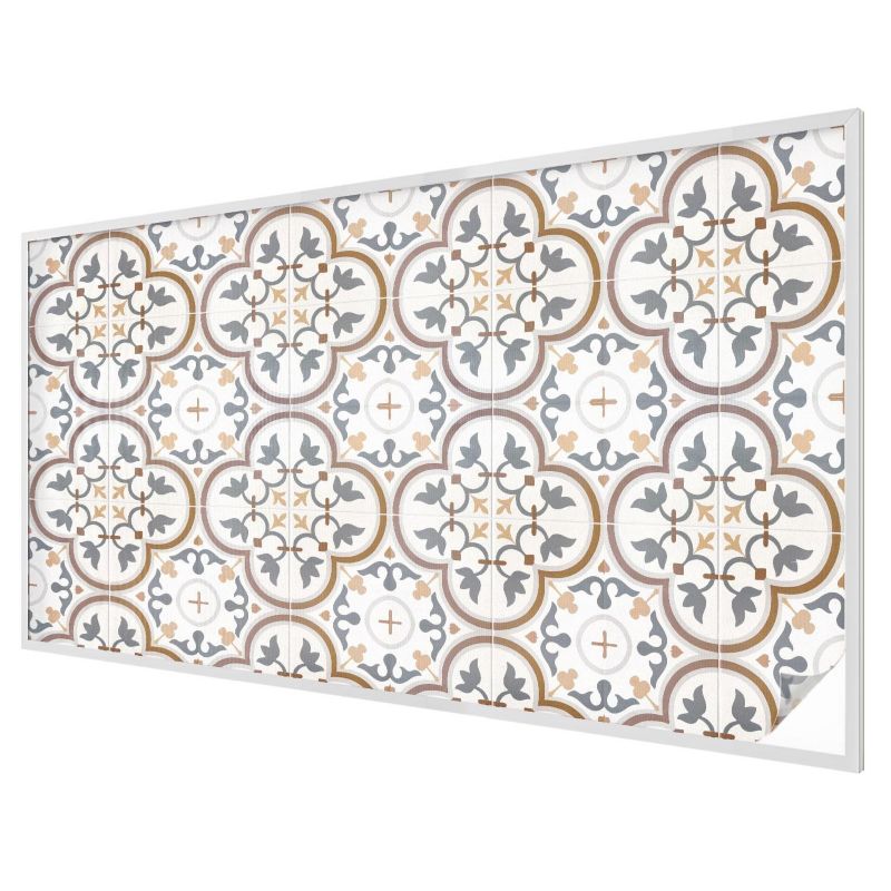 Folia Chroniąca Prywatność Mrożona Wallfluent 200x116 cm Witrażowa Naklejka Na Szybę Klasyczne kaflowe ornamenty 1 rol.