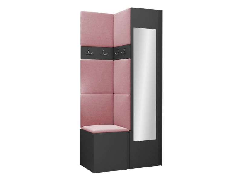 Garderoba MIRJAN 24 Orion XXV grafit + różowy 1 kpl.