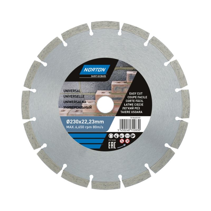 Tarcza diamentowa Norton do cięcia uniwersalna 230 x 22,23 mm