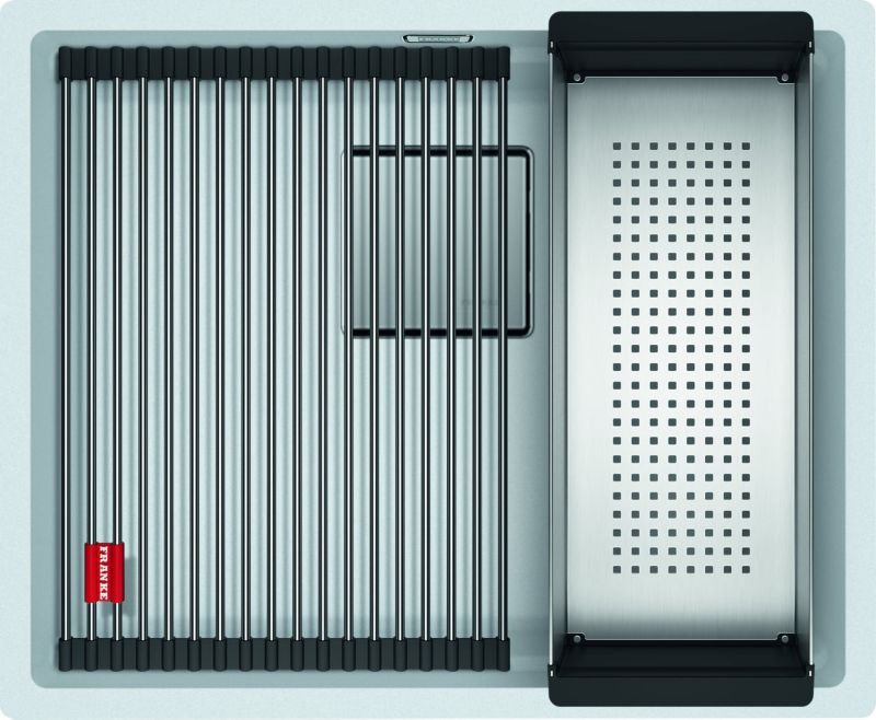 Zlewozmywak Franke Kanon KNG 110-52 1-komorowy Fragranite biały polarny 52x42 cm 1 szt.