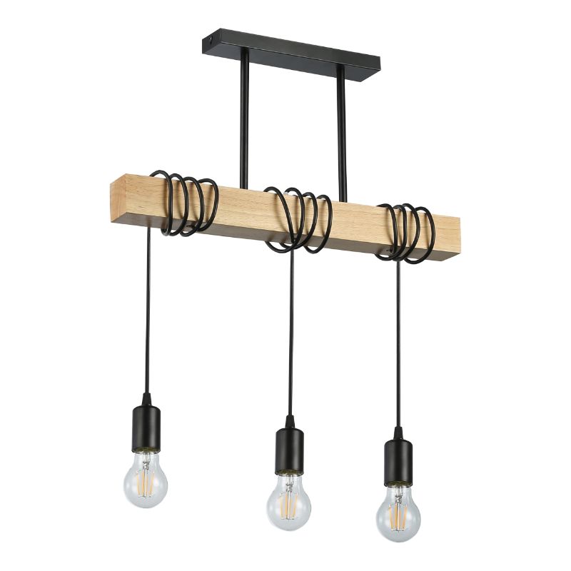 Oprawa wisząca, DPM, 3 x E27, czarna, 1szt