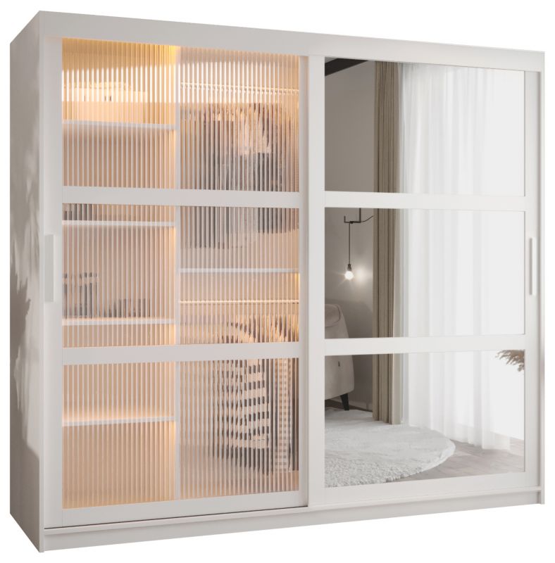 Szafa przesuwna Garderoba Abiks FLUTES 2 200 biały 1 szt.