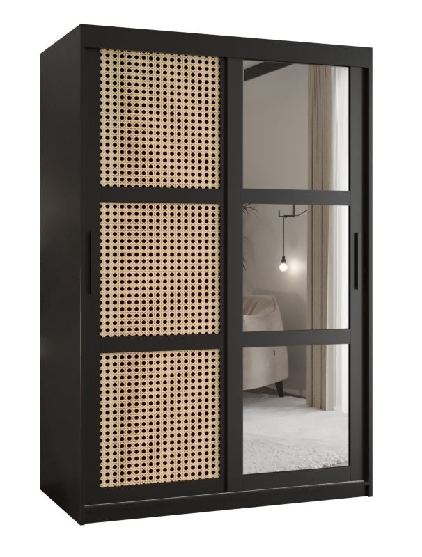 Szafa przesuwna Garderoba Abiks PLECIONKA WIEDEŃSKA 2 120 czarny 1 szt.